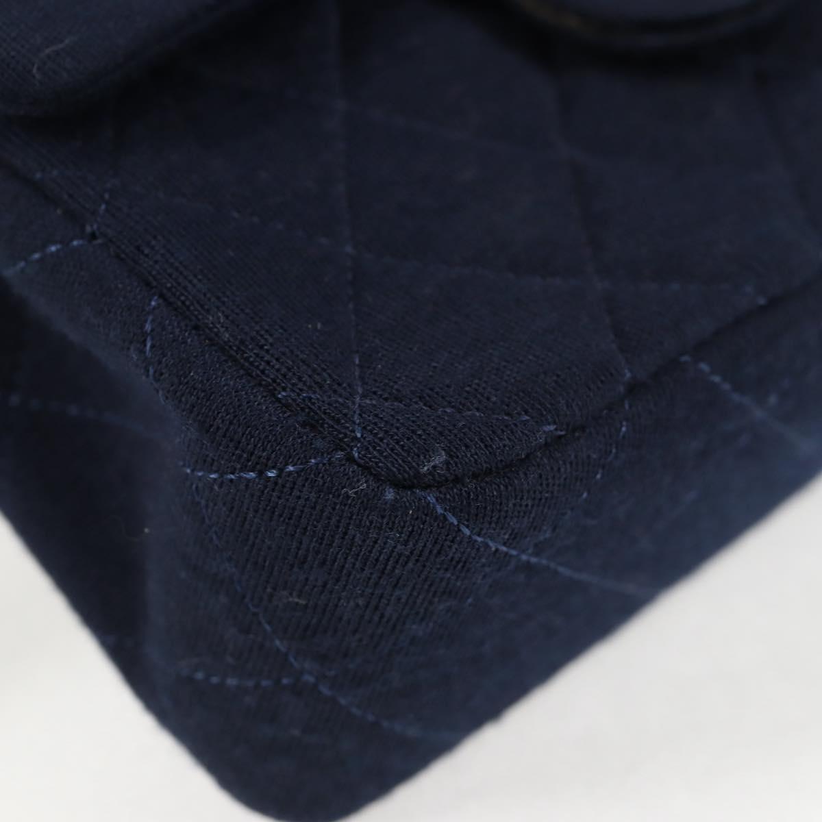 Chanel Blue Cotton Flap Bag
