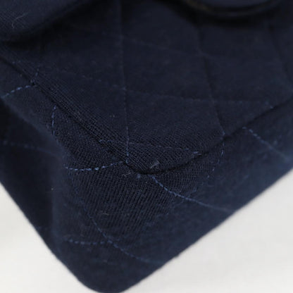 Chanel Blue Cotton Flap Bag