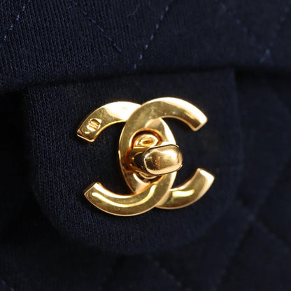 Chanel Blue Cotton Flap Bag