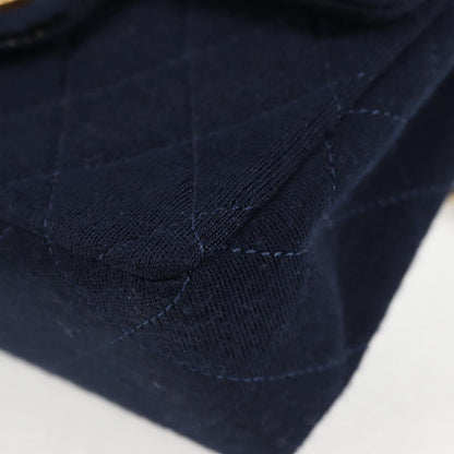 Chanel Blue Cotton Flap Bag