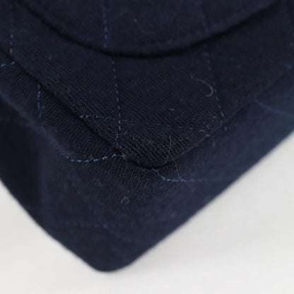 Chanel Blue Cotton Flap Bag