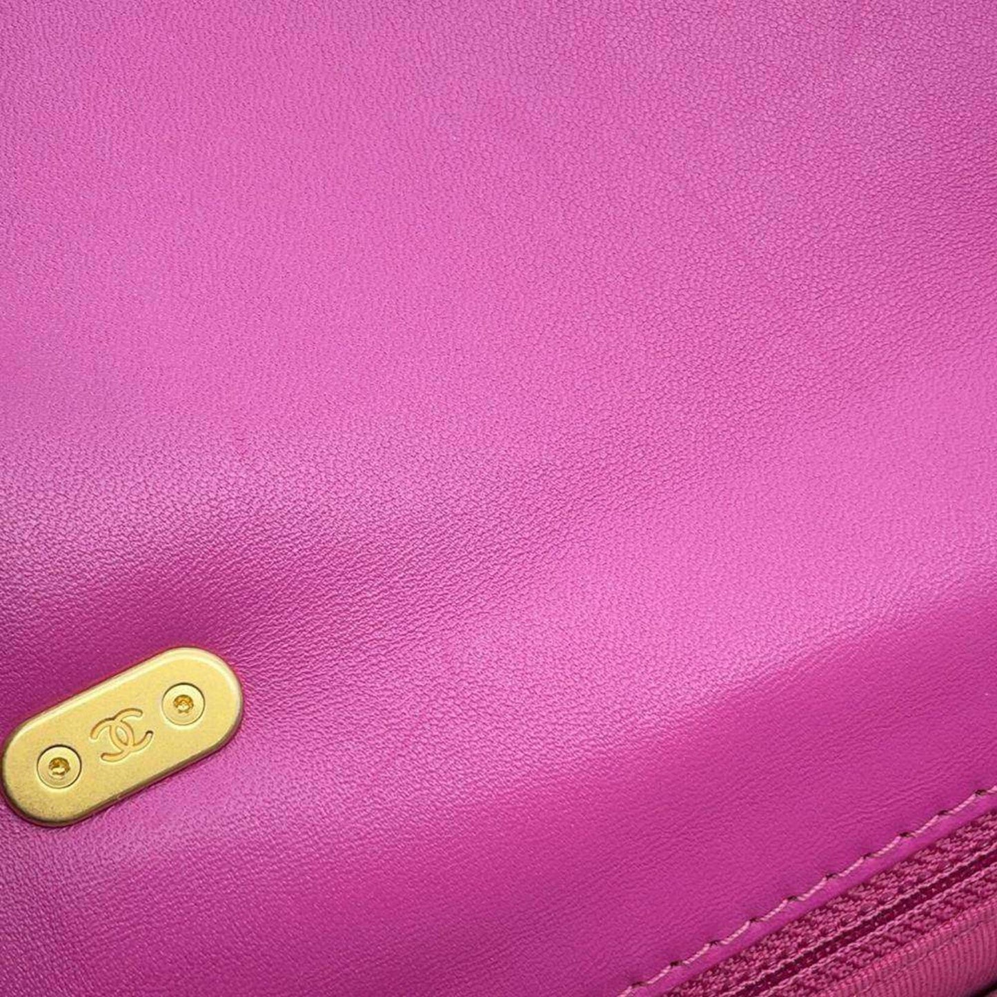 Chanel Purple Leather Coco Mark