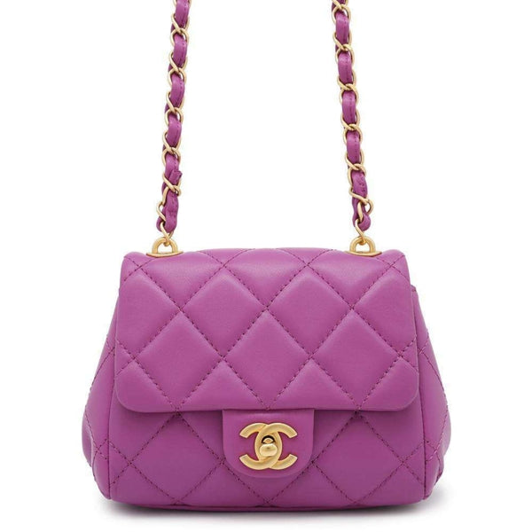 Chanel Brown Leather Bubble Quilt