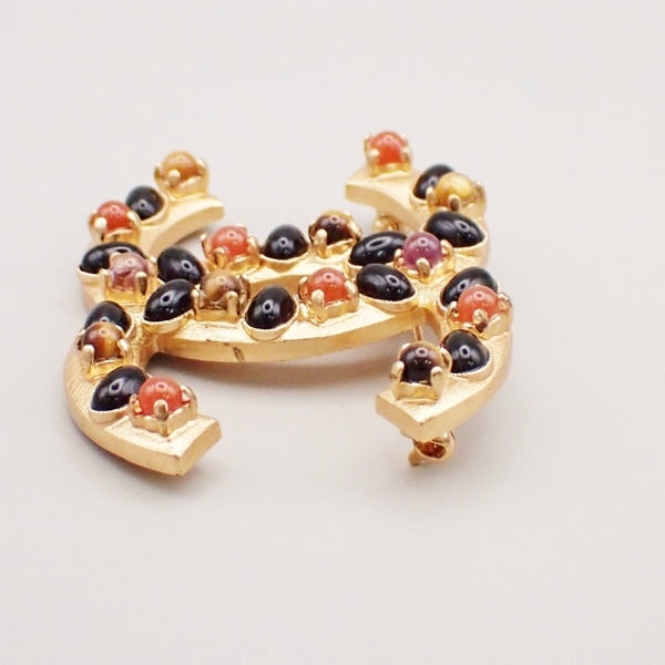Chanel Gold Gold Plated Coco Mark