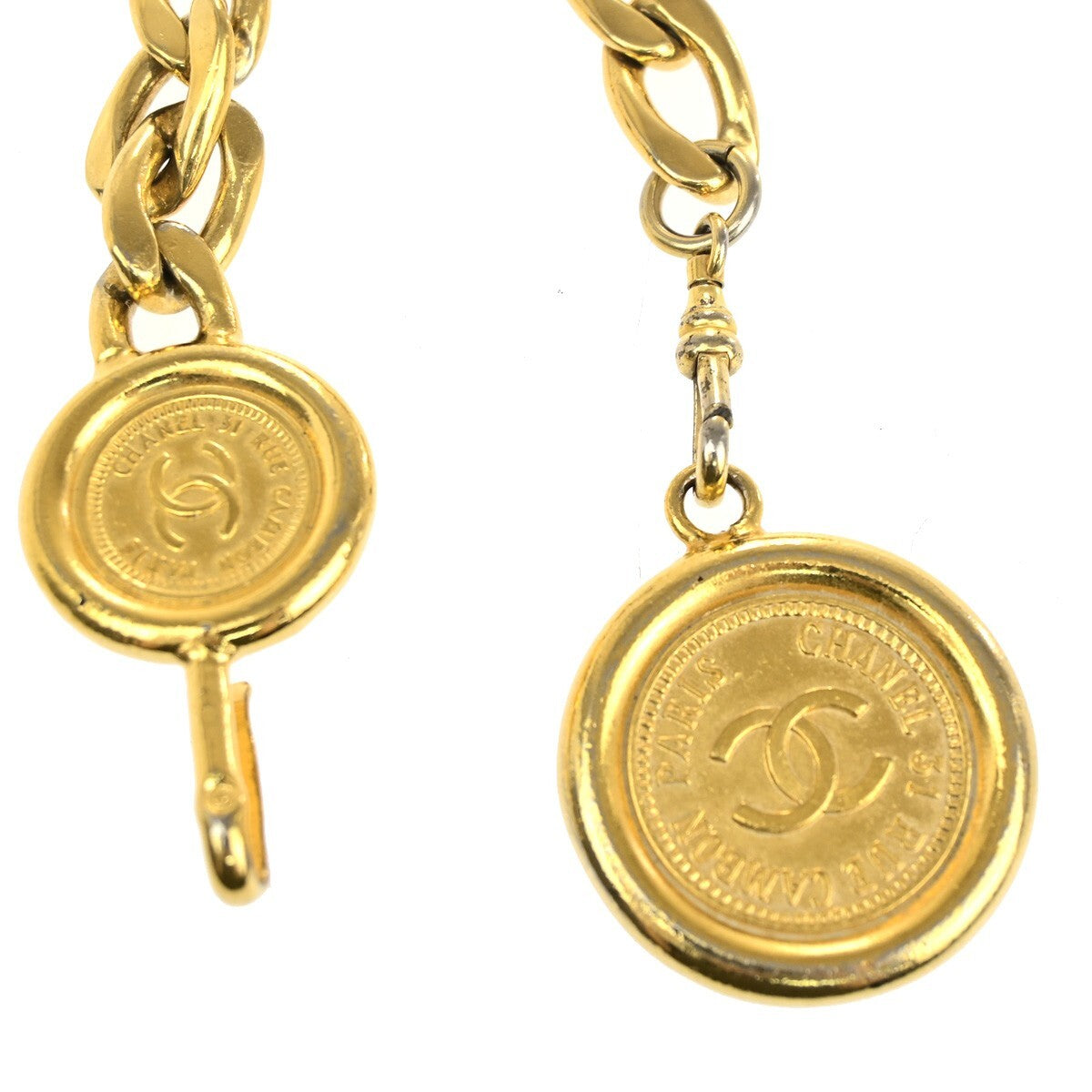 Chanel Gold Gold_plated Cc Logo Elastic Belt