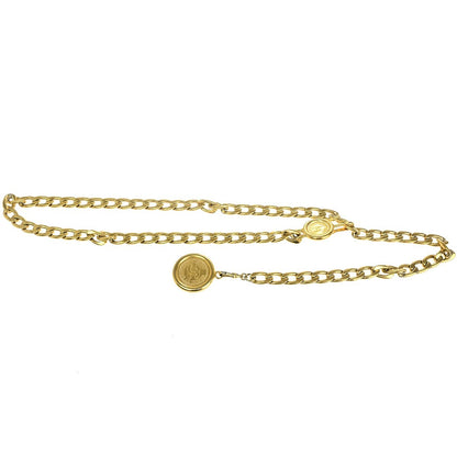 Chanel Gold Gold_plated Cc Logo Elastic Belt
