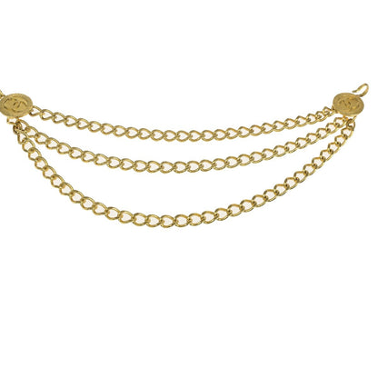 Chanel Gold Gold_plated Cc Logo Elastic Belt