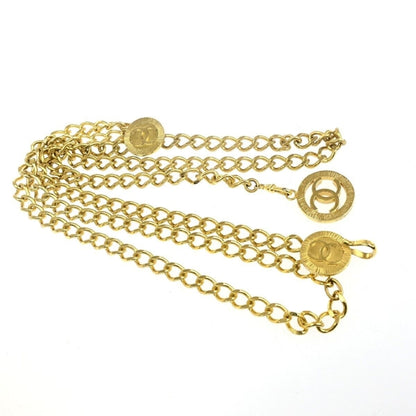 Chanel Gold Gold_plated Cc Logo Elastic Belt