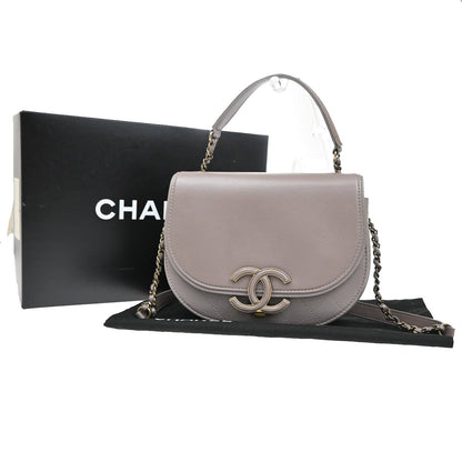 Chanel Purple Leather Coco Curve Flap Messenger