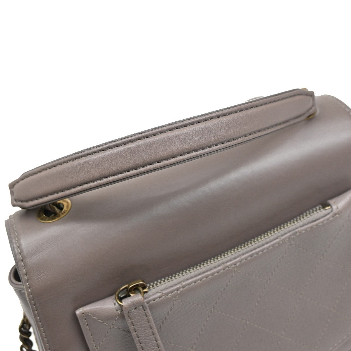 Chanel Purple Leather Coco Curve Flap Messenger