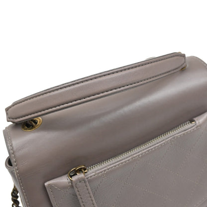Chanel Purple Leather Coco Curve Flap Messenger