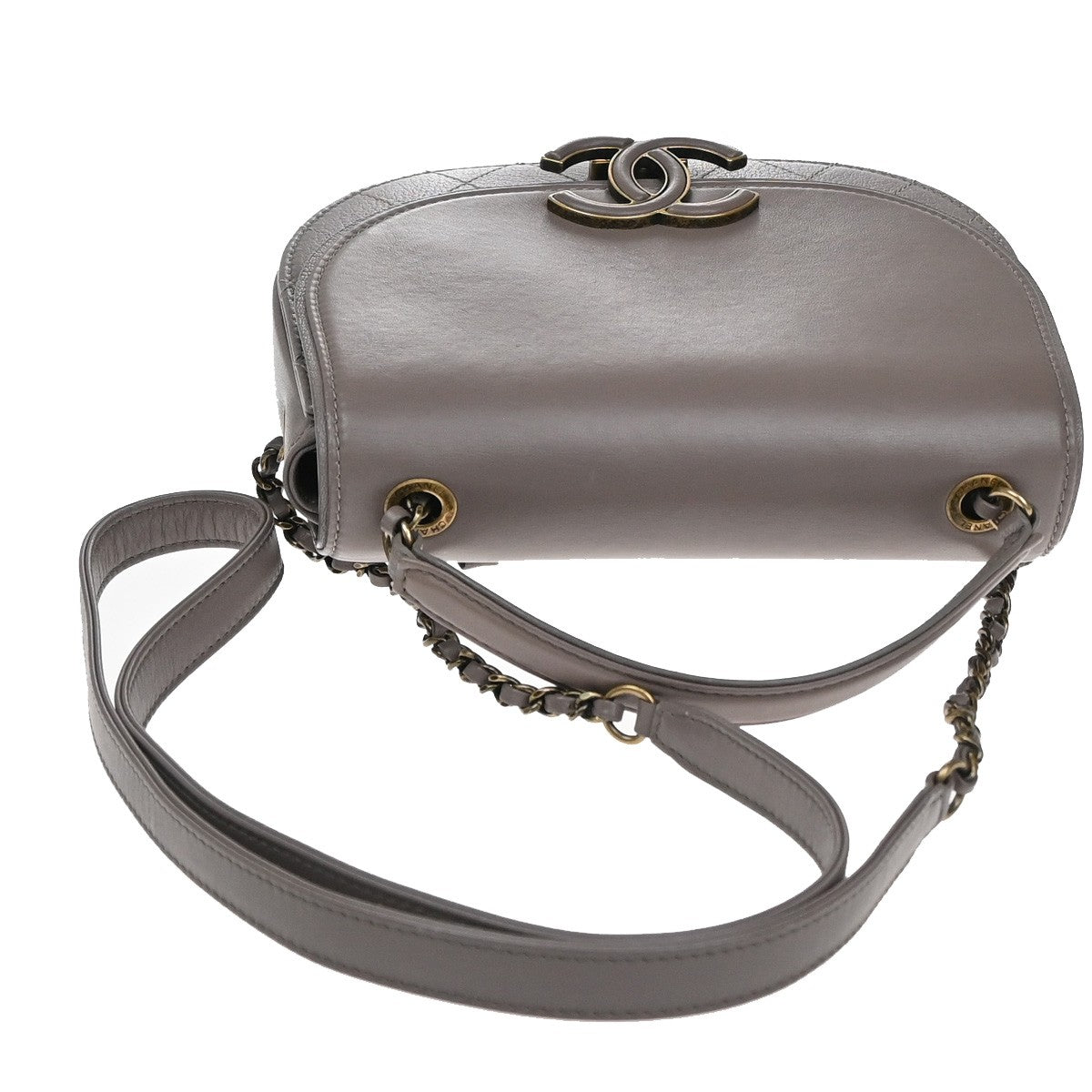 Chanel Purple Leather Coco Curve Flap Messenger
