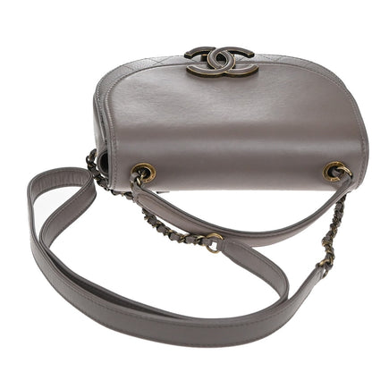 Chanel Purple Leather Coco Curve Flap Messenger