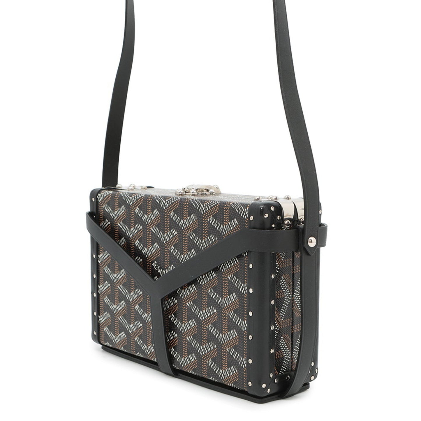Goyard Brown Canvas, Leather Shoulder