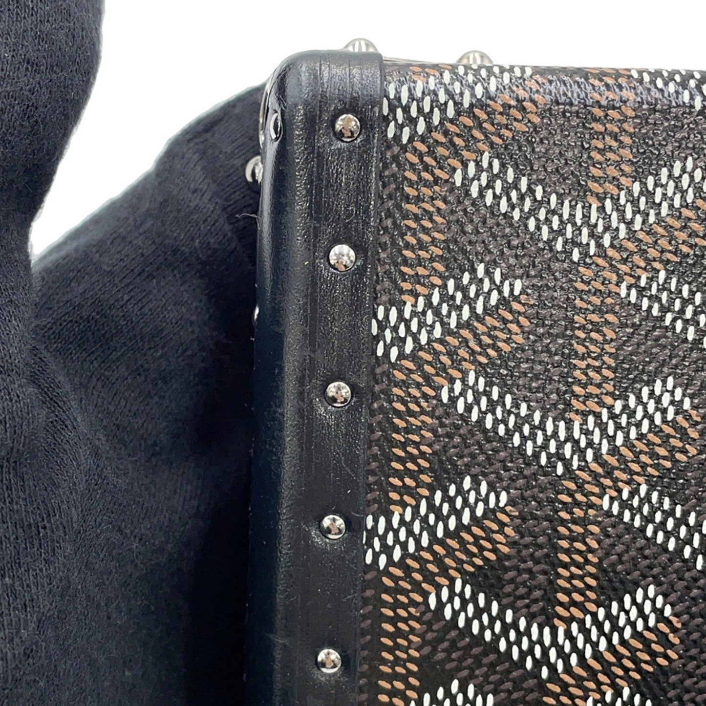 Goyard Brown Canvas, Leather Shoulder