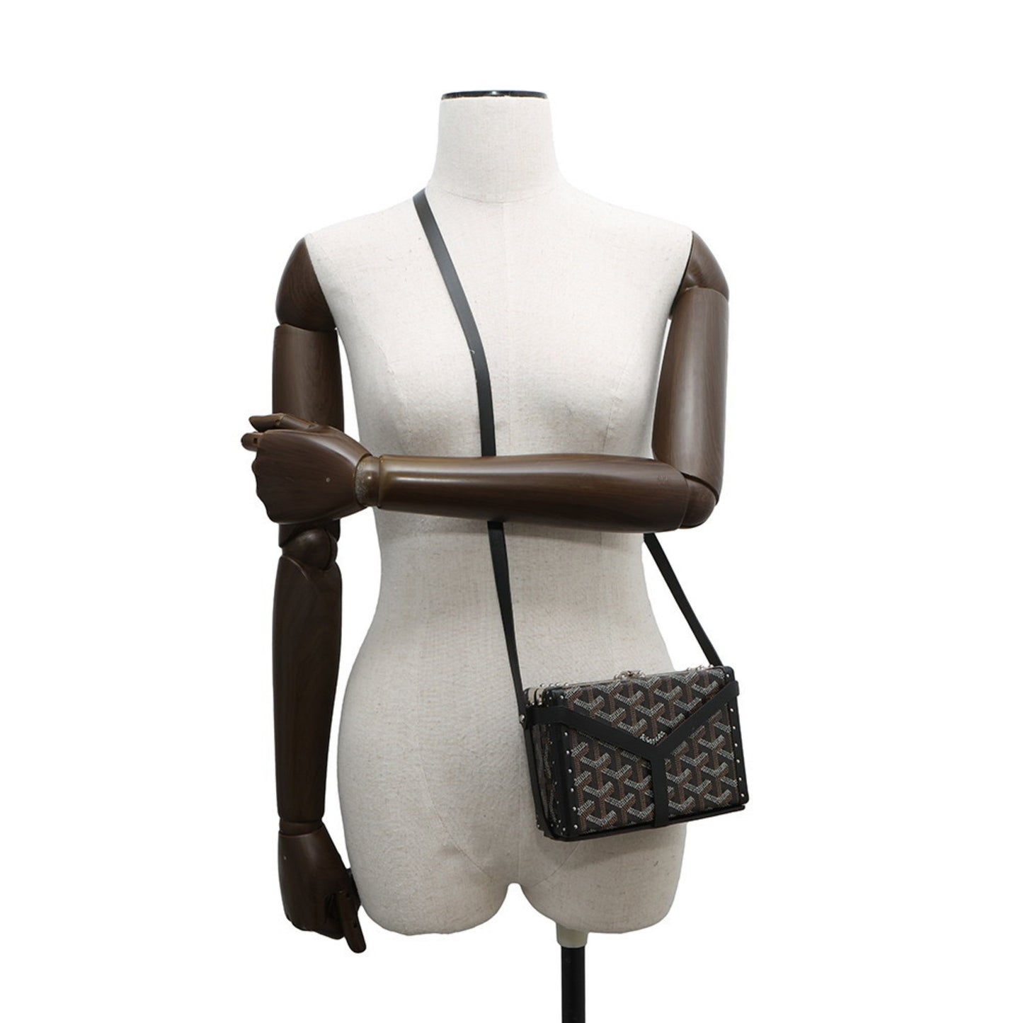 Goyard Brown Canvas, Leather Shoulder