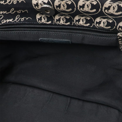 Chanel Black Canvas Camellia