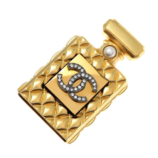 Chanel Gold Gold Plated Coco Mark