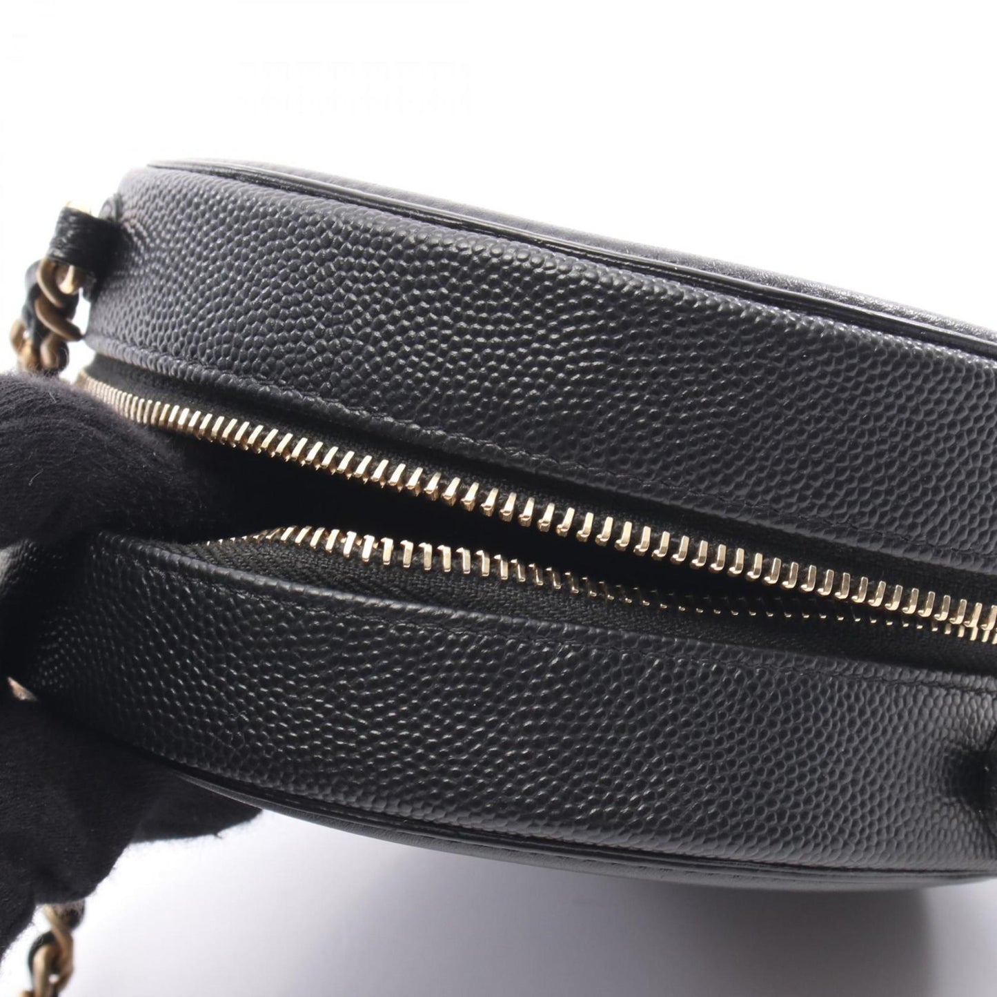 Chanel Black Leather Cc Filigree