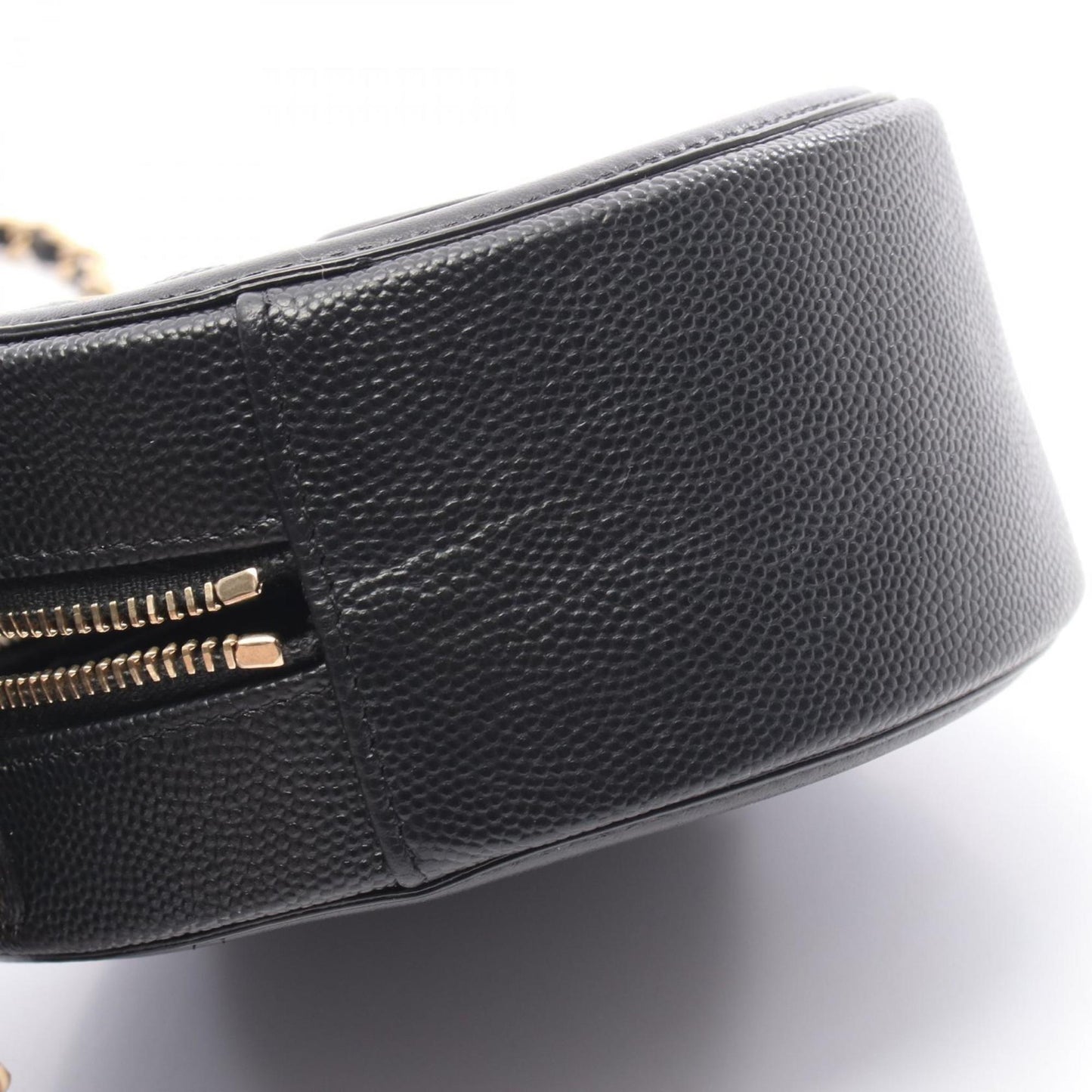 Chanel Black Leather Cc Filigree