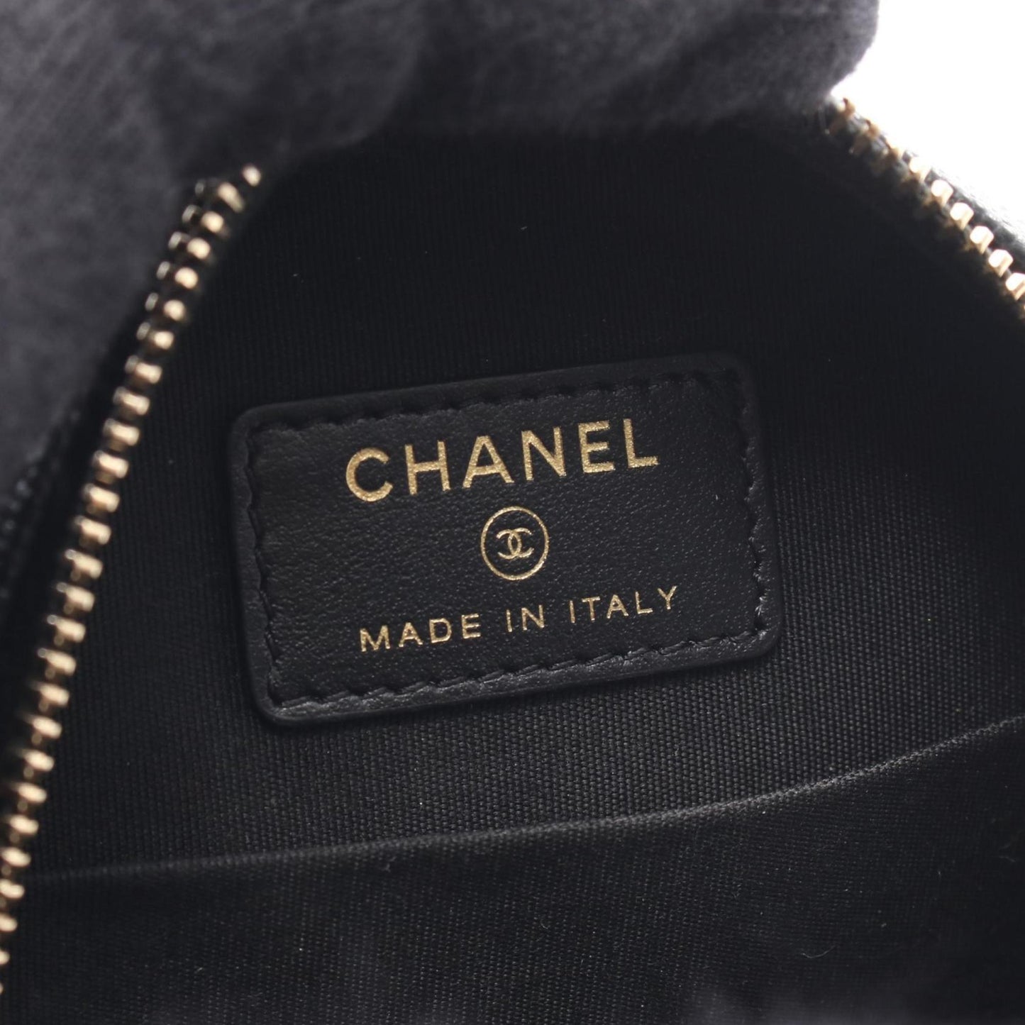 Chanel Black Leather Cc Filigree