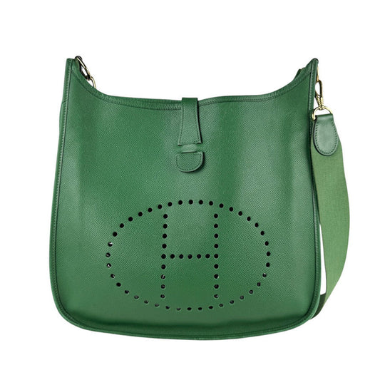 Hermès Green Leather Evelyne