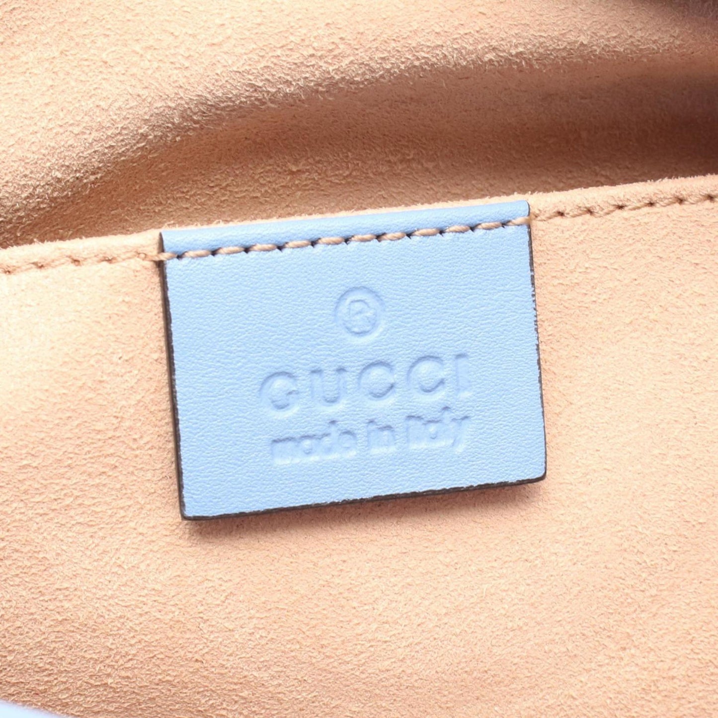 Gucci Blue Leather Gg Marmont