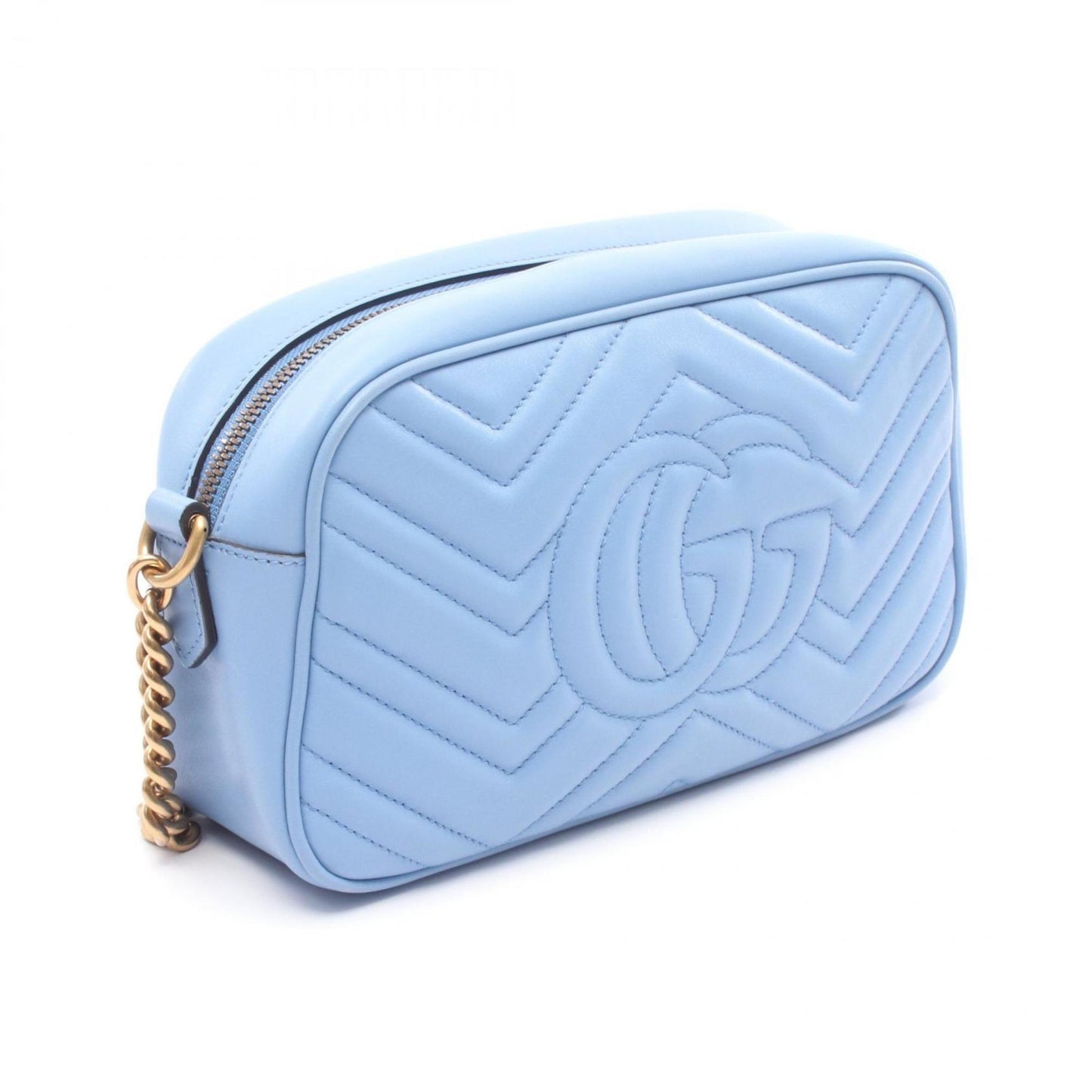 Gucci Blue Leather Gg Marmont