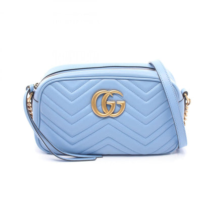 Gucci Blue Leather Gg Marmont