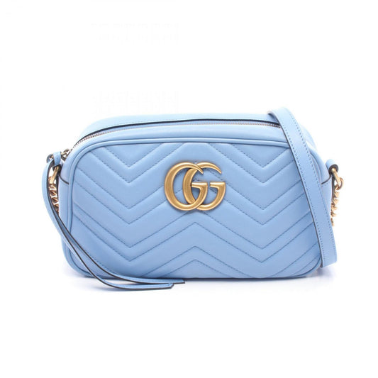 Gucci Blue Leather Gg Marmont