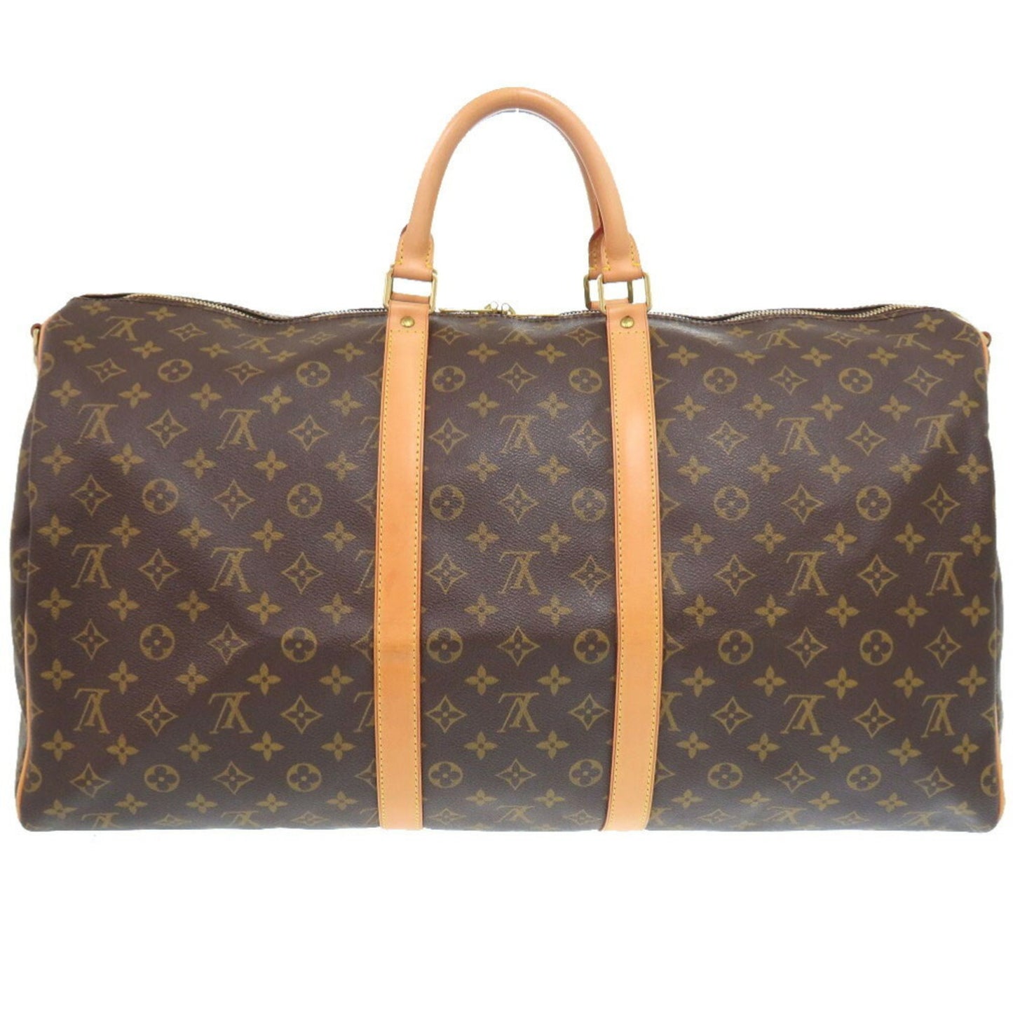 Louis Vuitton Brown Canvas Keepall Bandoulière 55