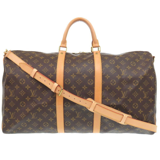 Louis Vuitton Brown Canvas Keepall Bandoulière 55