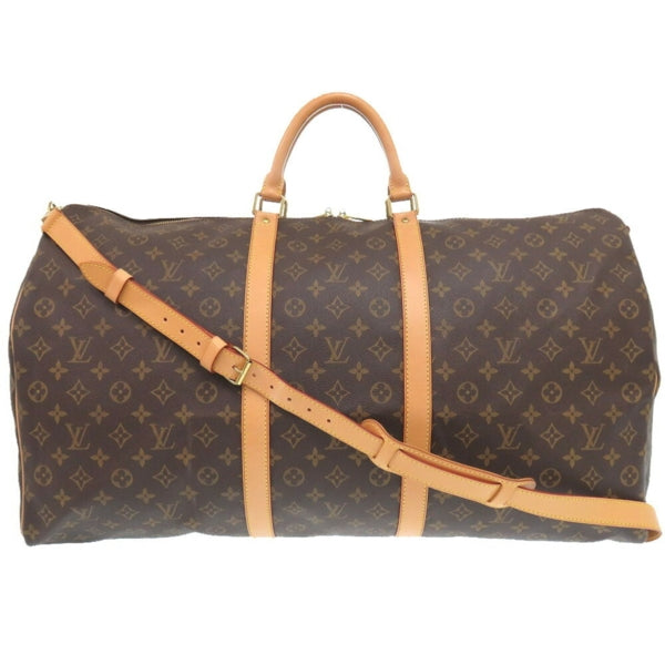 Louis Vuitton Brown Canvas Keepall Bandoulière 55