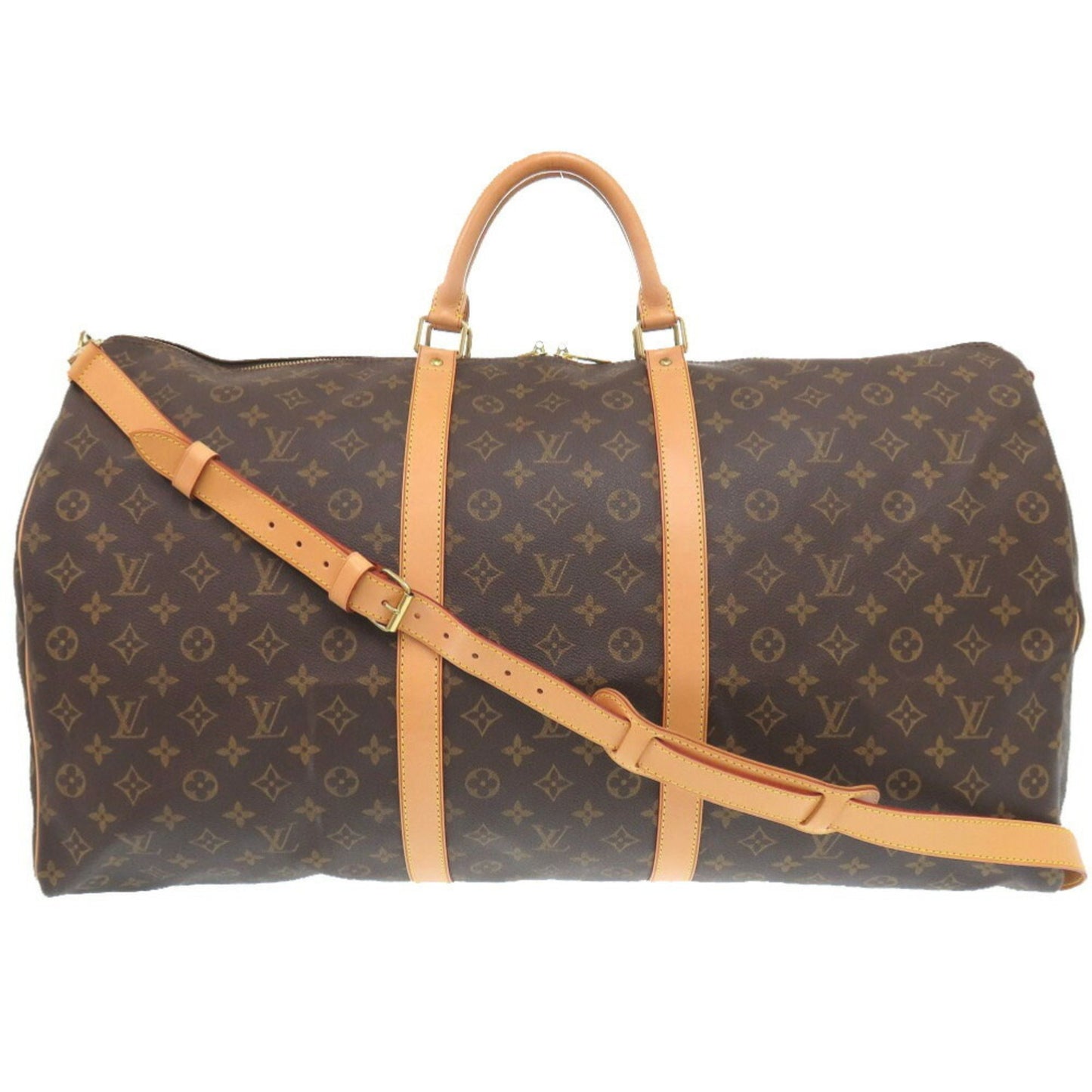 Louis Vuitton Brown Canvas Keepall Bandoulière 60