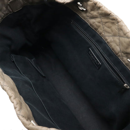 Chanel Gray Leather Gabrielle