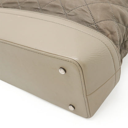 Chanel Gray Leather Gabrielle