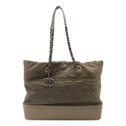 Chanel Gray Leather Gabrielle