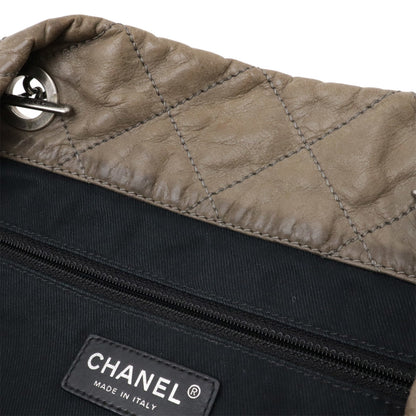 Chanel Gray Leather Gabrielle