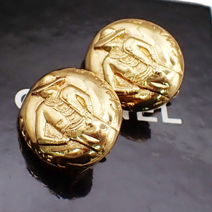 Chanel Gold Gold Plated Earring