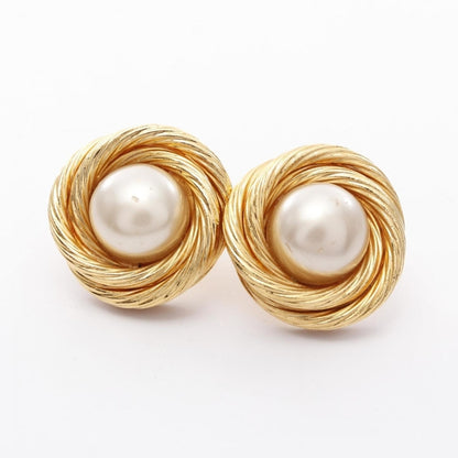Chanel Gold Gold Plated Earring