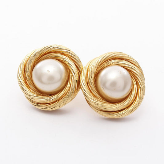 Chanel Gold Gold Plated Earring