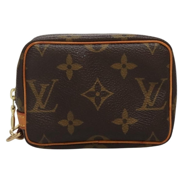 Fendi Black Canvas, Leather Clutch