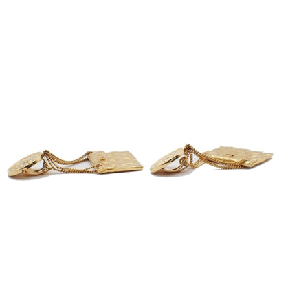 Chanel Gold Gold Plated Earring