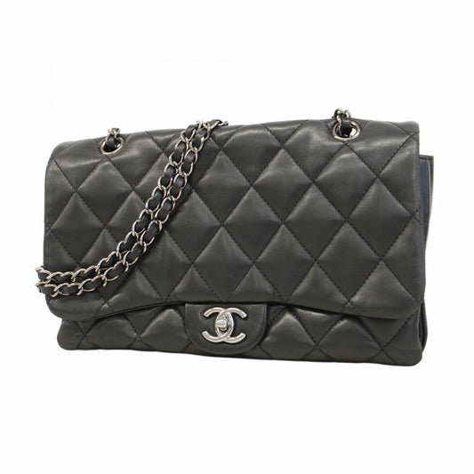 Chanel Black Leather Single Flap