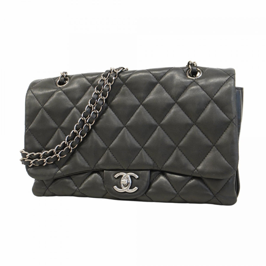 Chanel Black Leather Single Flap