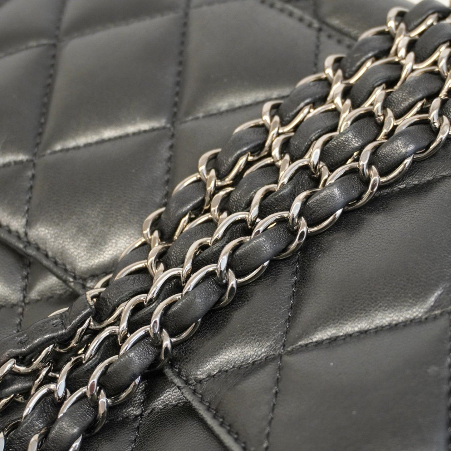 Chanel Black Leather Single Flap