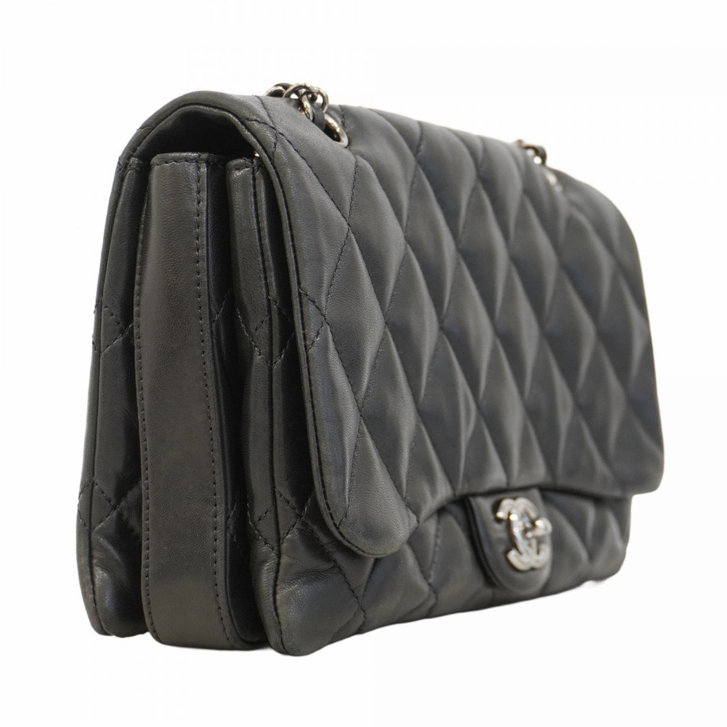 Chanel Black Leather Single Flap