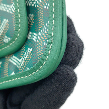 Goyard Green Canvas, Leather Shoulder