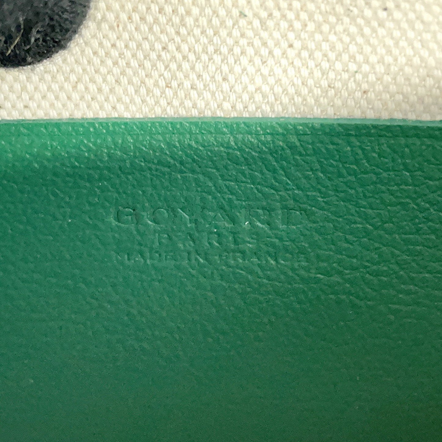 Goyard Green Canvas, Leather Shoulder