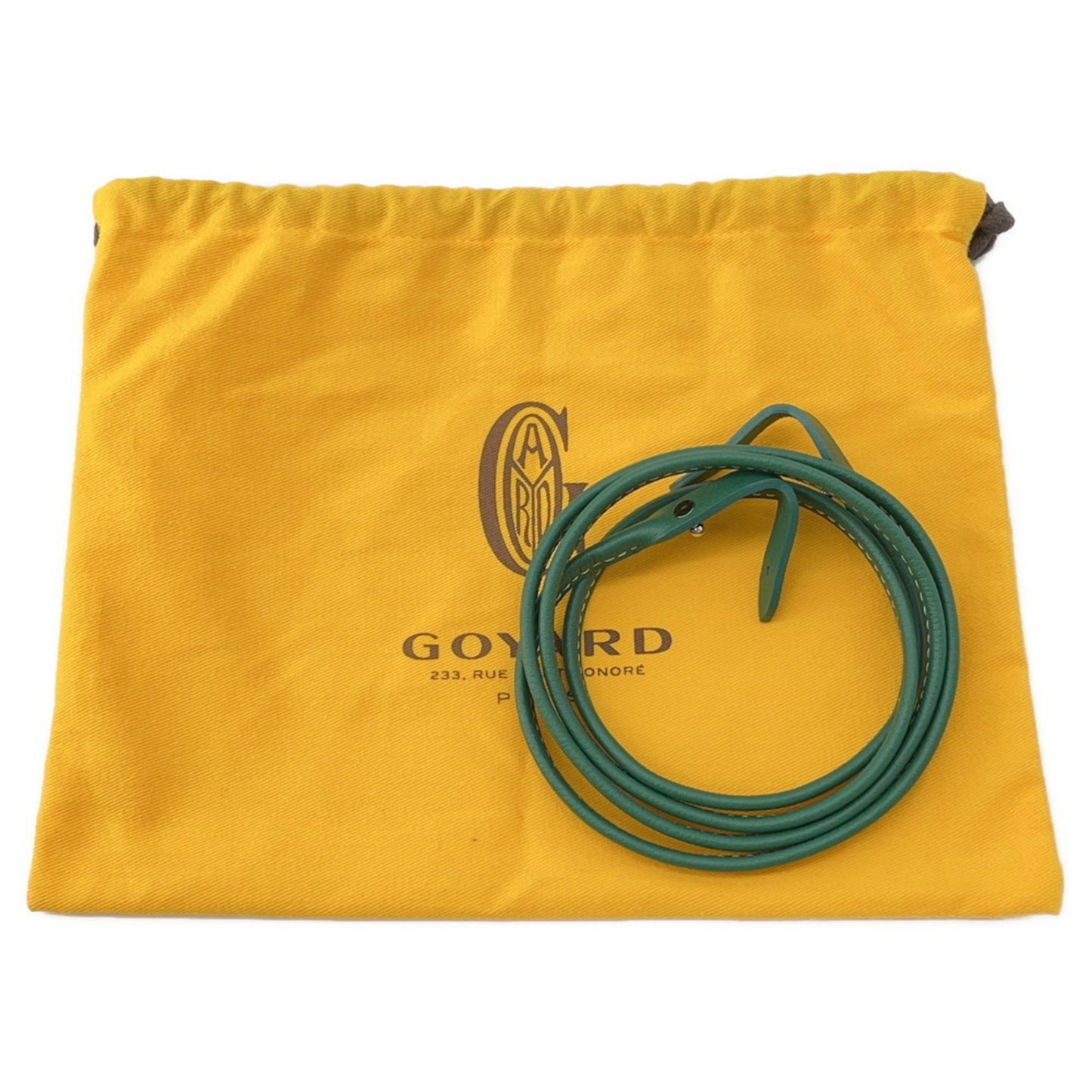 Goyard Green Canvas, Leather Shoulder